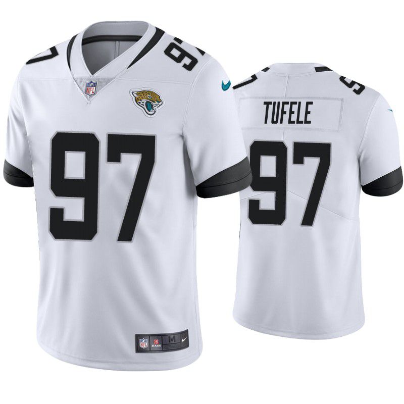Men Jacksonville Jaguars 97 Jay Tufele Nike White Limited NFL Jersey